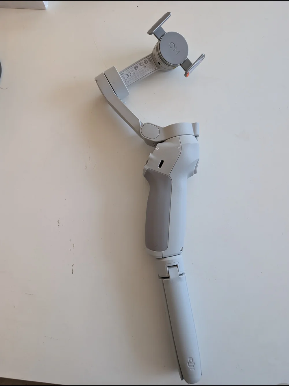 DJI Foldable Smartphone Gimbal Stabilizer - Light Gray and White